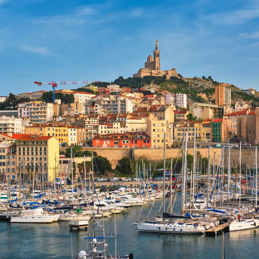 Le Vieux-Port de Marseille et Notre-Dame-de-la-Garde